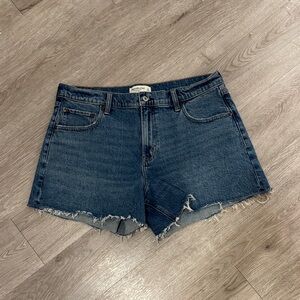 Abercrombie & Fitch Dark Blue Denim Cutoff Shorts